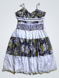 India Inc Women's Tiered Floral Print Dress