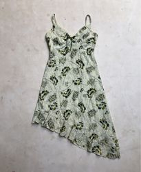 Light Green Floral Lace Trim Dress