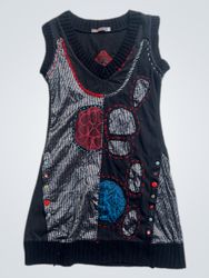 Griffin Sleeveless Dress with Embroidery