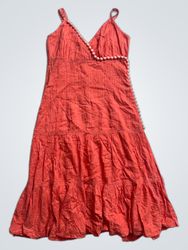 New Look Coral Tiered Maxi Dress