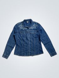 Christopher & Banks Women's Embellished Denim Jack..