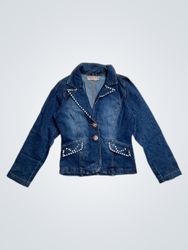 OBALAI Jeanswear Denim Jacket with Rhinestones