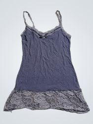 Gray camisole with lace trim
