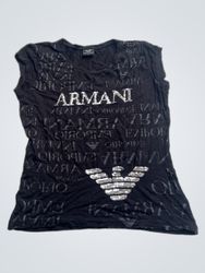 Emporio Armani Black T-Shirt with Logo
