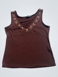 Fangano Italia Débardeur Marron Orné