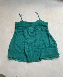 Jasper Conran Jeans Top vert orné à fines bretelle..