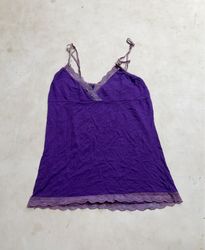 Purple Lace Trim Cami Top