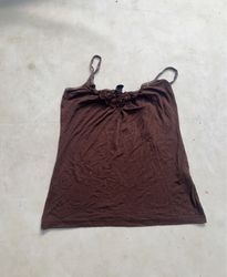 Brown Spaghetti Strap Tank Top