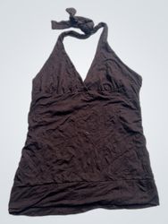 Brown Halter Neck Top