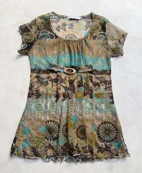 Cache Cache Floral Print Sheer Mini Dress