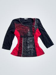 ARMAND THIERY Women's Black and Red Zipper Detail ..