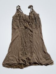 Occupied Brown Lace Trim Cami Top
