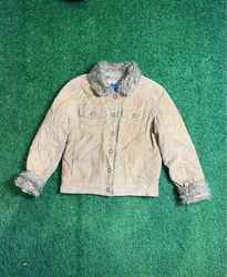 Lilu Corduroy Jacket with Fur Trim