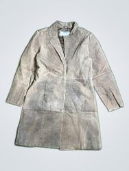 Paris Blues Leather Coat