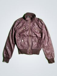 rue21 Faux Leather Bomber Jacket