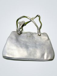 Guess Gray Scalloped Leather Handbag