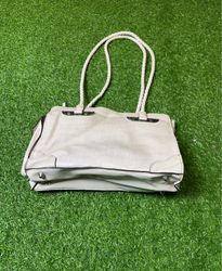 White Crocodile Embossed Tote Bag