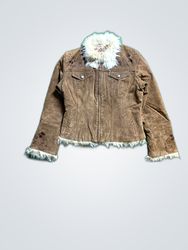 Mudd Suede Fur Trim Jacket
