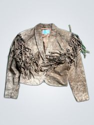 Brown Suede Fringe Jacket