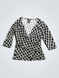 George Printed Wrap Blouse