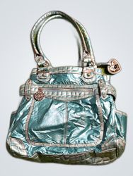 Gennara De Rossi Teal Structured Handbag