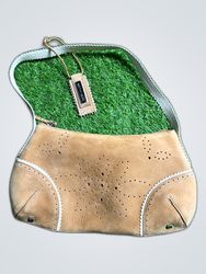 Antonio Melani Beige Suede Small Handbag