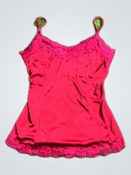 Victoria's Secret Red Lace Trim Camisole