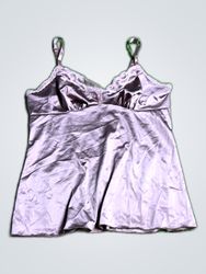 Unbranded Lace Trim Satin Camisole Top