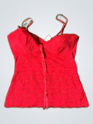 Red Lace Camisole Top