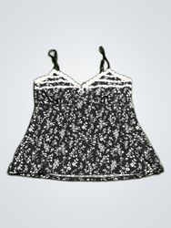 Laura Ashley Black Floral Lace Camisole
