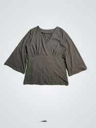 Brown Bell Sleeve Blouse