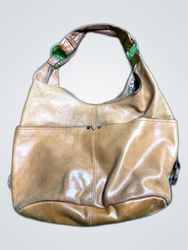 Tignanello Tan Leather Hobo Bag