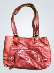 Stone Mountain Red Leather Shoulder Bag