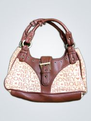 Dooney & Bourke Signature Print Leather Shoulder B..