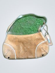 Antonio Melani Perforated Suede Shoulder Bag