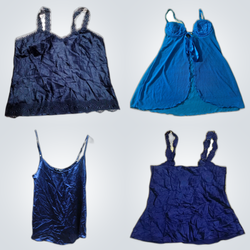 Blue slip & sexy tops
