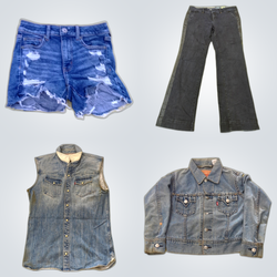 Vintage flared jeans & denim jacket