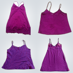 Purple slip dress & tops