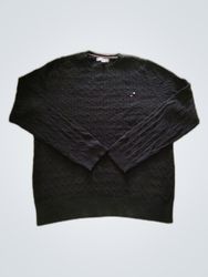 Tommy Hilfiger Black Cable Knit Sweater