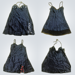Y2k black slip dresses