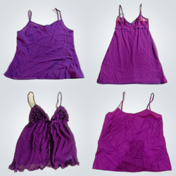 Purple slip dress & tops