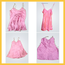 Y2k silk sexy pink dress  bundle