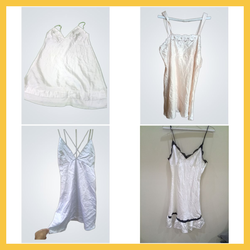 Y2k wight silk & slip dress bundle