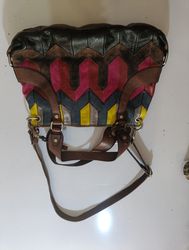 Fossil Patchwork Leather Shoulder Bag
