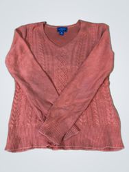 Chaps Classics V-Neck Cable Knit Sweater