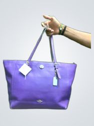 Purple Coach Tote Bag