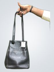 Black Leather Tote Bag