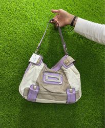 Guess Purple and Beige Handbag