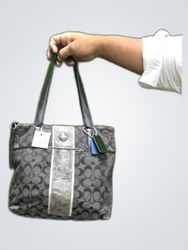 Coach Black Signature Tote Bag