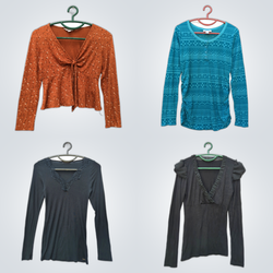 Y2k Full Sleeve Sequence Tops (TG-002)
